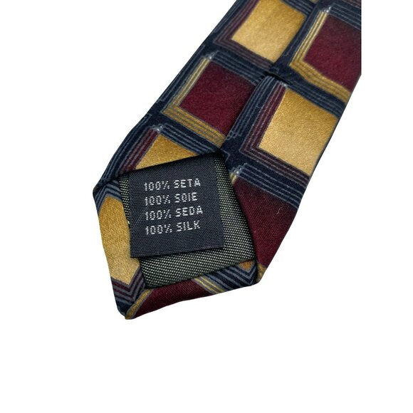 Valerio Garati Geometric Italy Italian Handmade Silk Tie Neck Luxury Vintage - Picture 5 of 6